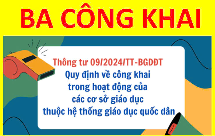 BẢNG CÔNG KHAI TÀI CHÍNH NĂM HỌC 2024-2025